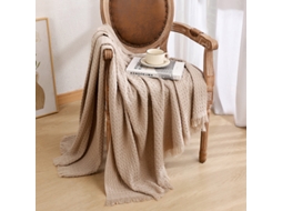 Manta | Manta De Malha Grossa Para Camas E Sofás | Manta De Malha Grossa De Chenille Boêmio, 130 X 160 Cm | Supermacia, Felpuda, Leve, Lavável À Máq