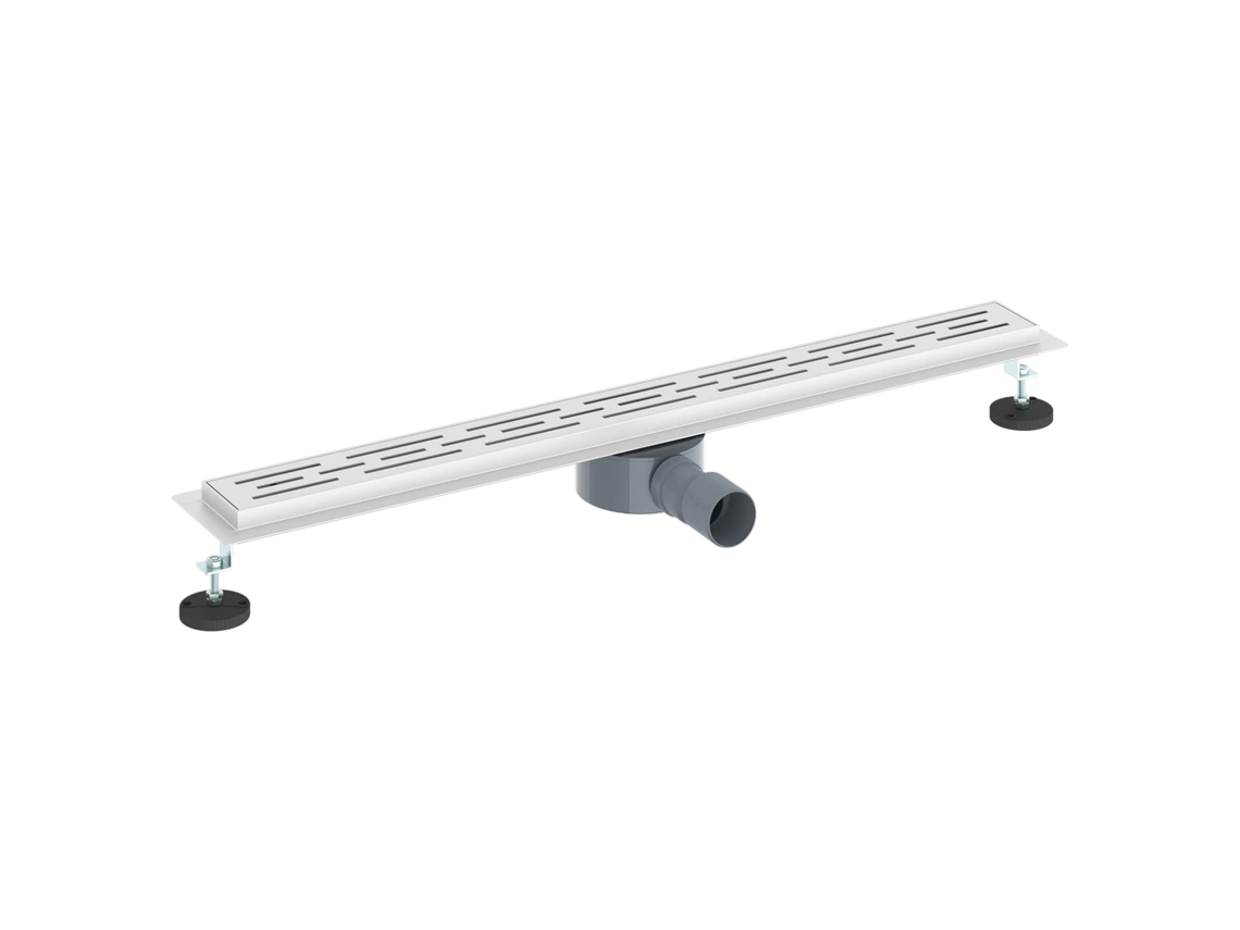 Maison Exclusive - Ralo De Chuveiro Com Design Linear E Sifão 360° Prateado 80 Cm