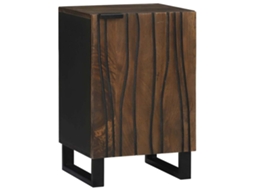Conjunto 1 Penteadeira De Banheiro Vidaxl Castanho Madeira De Mangueira Maciça (38 X 33,5 X 58 Cm)