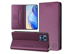Capa De Couro Para Celular Rc01 Com Dupla Dobra Magnética E Rfid