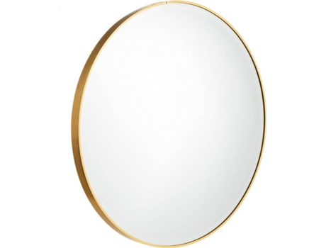 Espelho LOLAHOME Moderno Dourado (80x80 cm - Alumínio)