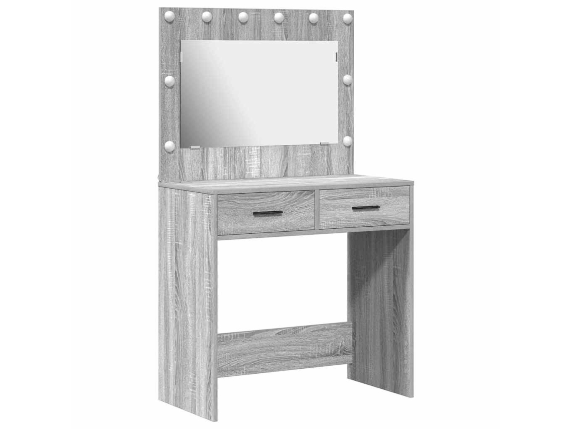 Mesa de Vestir com Gaveta Cinza Sonoma com 78,5x41x135 cm MAISON EXCLUSIVE