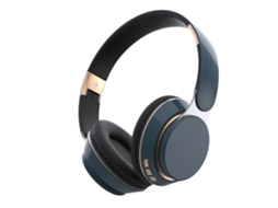 Fones De Ouvido Bluetooth Supra Auriculares, Estéreo, Dobráveis, Retráteis, Com Slot Para Cartão, Sem Fio, Azul Oceano. Ushion