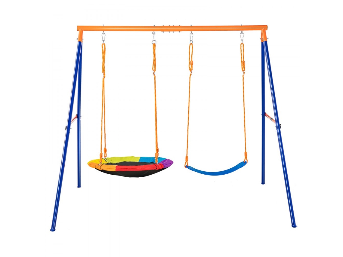 Conjunto De Baloiço Com Estrutura Metálica E Assentos Para Jardim Tekmaquinas
