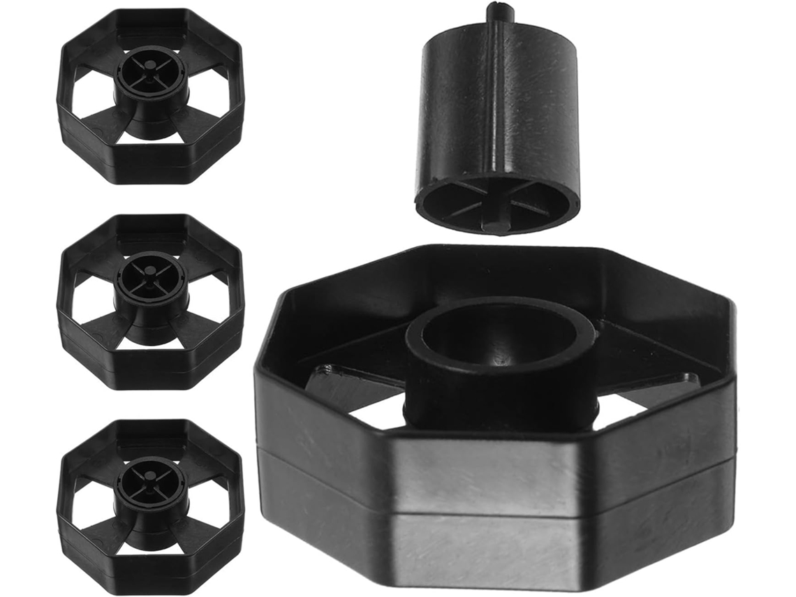 Pretyzoom Conjunto De 4 Núcleos Reposição Para Dispensador Fita Adesiva Mesa Em Plástico Preto, Desempenho Estável E