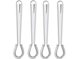 Batedor De Ovos Em Aço Inoxidável Mini Espiral Com Mola Silicone Molhos Manual Liquidificador Espumador Leite Misturador Café - 15351