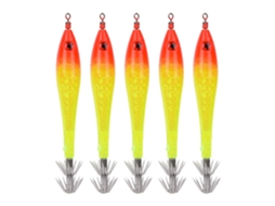 Iscas de Pesca Luminosas Squid Jigs 5pcs
