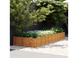 Canteiro Elevado De Jardim 291x100x36 Cm Aço Corten