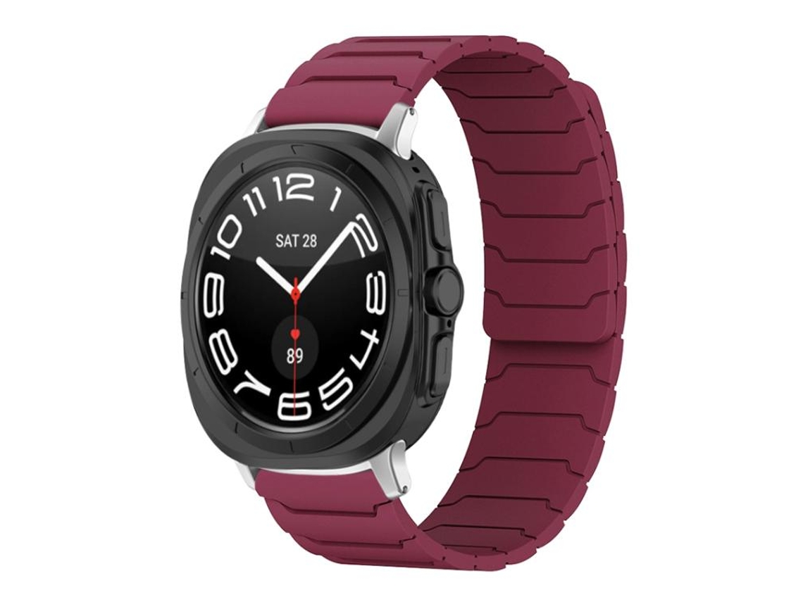 Bracelete Silicone Magnético Vinho Tinto para Samsung Galaxy Watch Ultra XIAOMOYU (47mm)