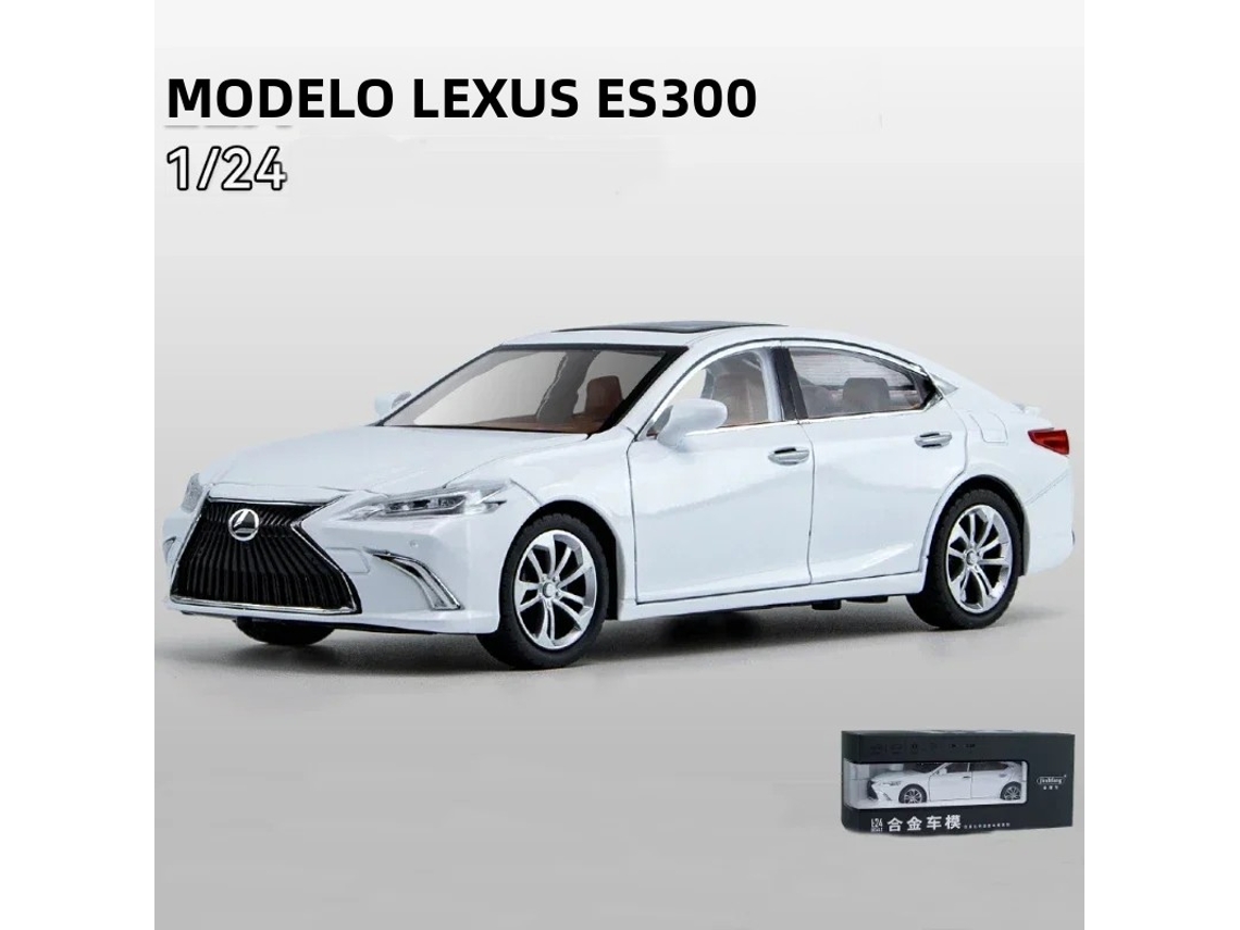 (branco) Lexus Es300, Modelo De Carro Em Liga Metálica Na Escala 1:24.