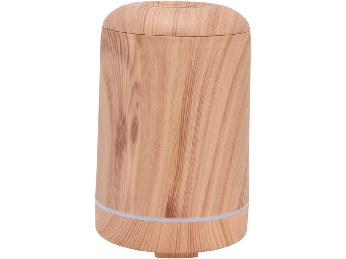 Umidificador De 200 Ml Com Acabamento Em Madeira E 7 Cores Led