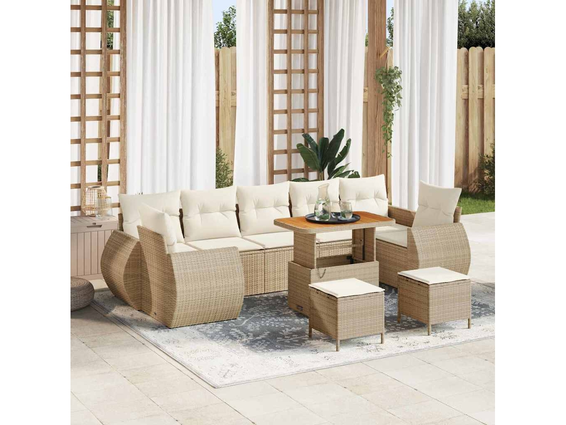 Vidaxl Conjunto De Sofá De Jardim 10 Unid. 7-número De Lugares