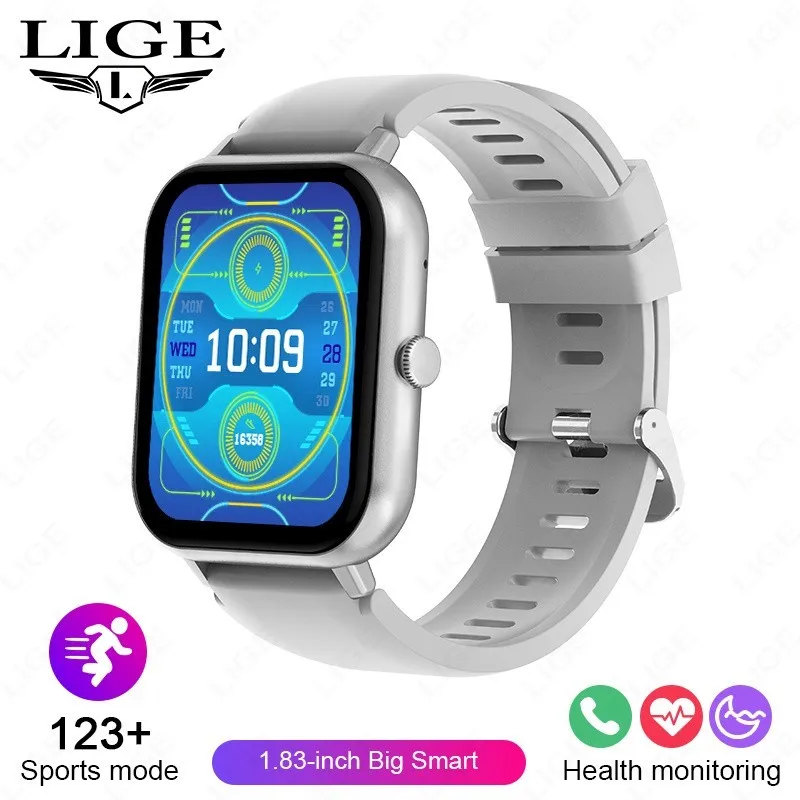 Smartwatch GPS MDUG, tela de 1,83 polegadas, esportes, chamadas Bluetooth