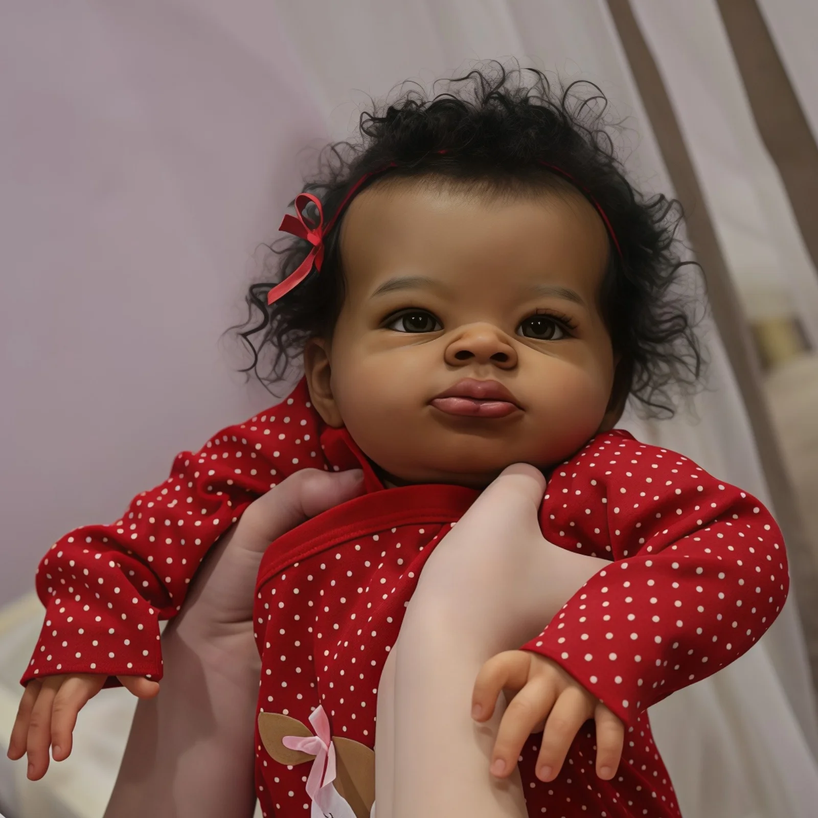 Boneca Renascentista Realista De 50 Cm (20 Polegadas) Com Pele Escura E Toque Suave.