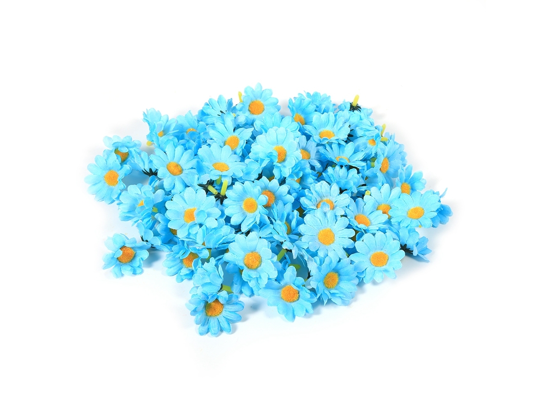 Laxiscreed 100 Cabeças De Flores Gerberas Azul Claro Para Decoração Floral