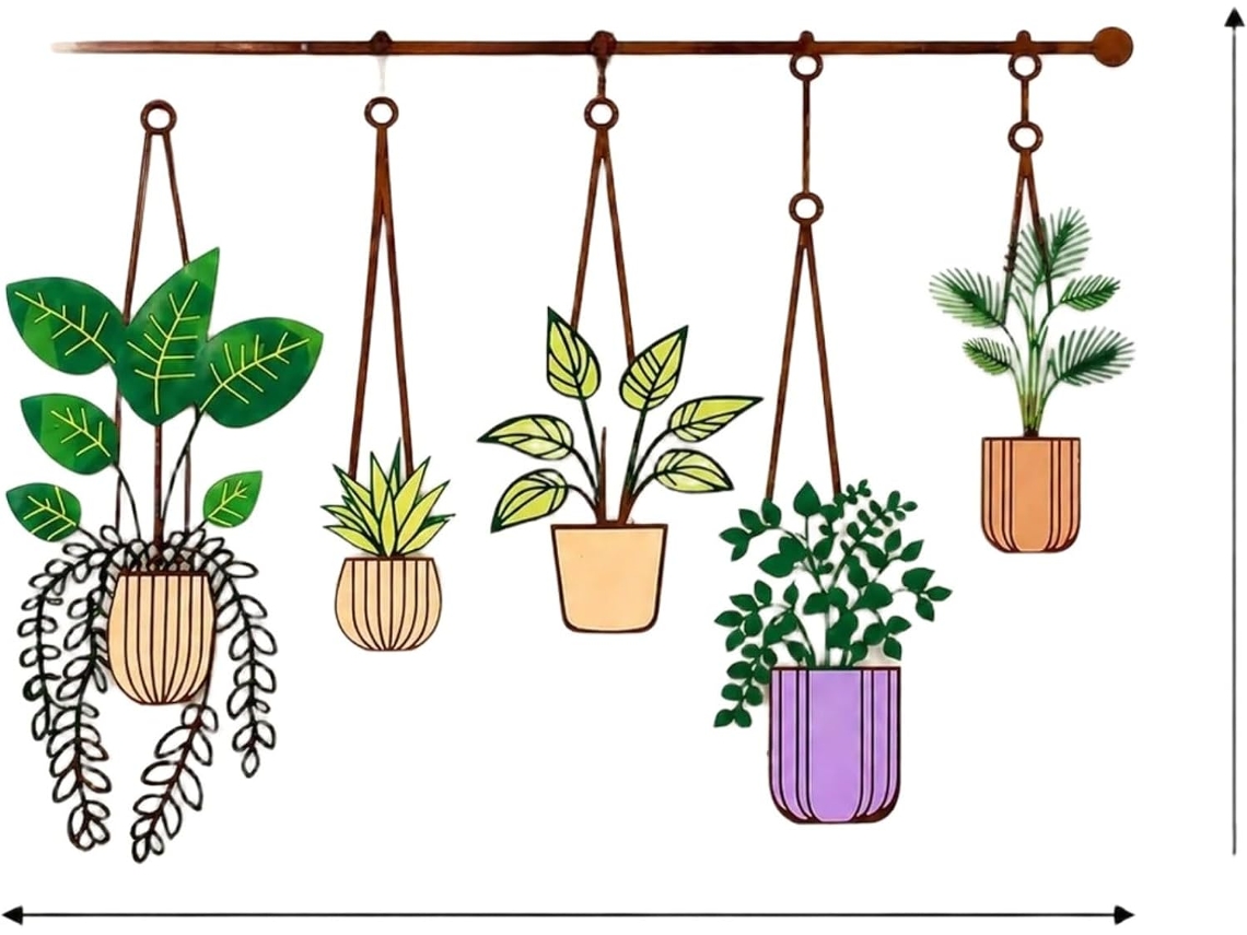 Decoração De Parede Metálica Suspensa - Modelo Prático E Funcional