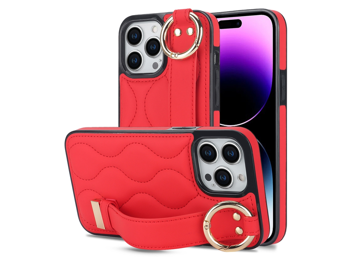 Capa Para Iphone 16 Pro Max Suporte Anel Vermelho Czhhmart