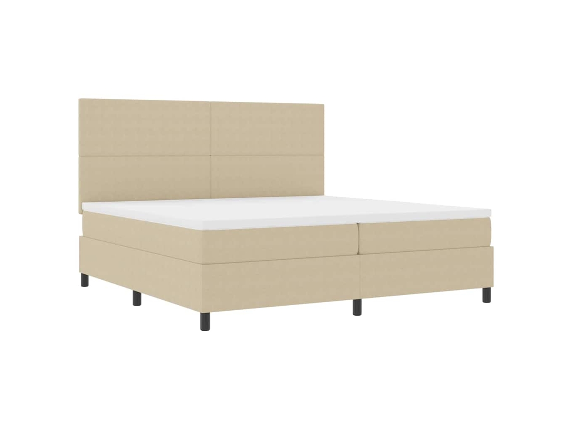 Cama Box Spring Led Cinza Claro e Branco 200 X 200 Cm MAISON EXCLUSIVE