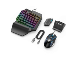 Lurelia Gamepad Mobile Compatível Com Pubg, Controlador De Jogos, Teclado E Mouse, Conversor Bluetooth Compatível Com Jogos Ios E Android