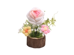 Flores Artificiais em Cachepot com Rosa Rosa LAXISCREED