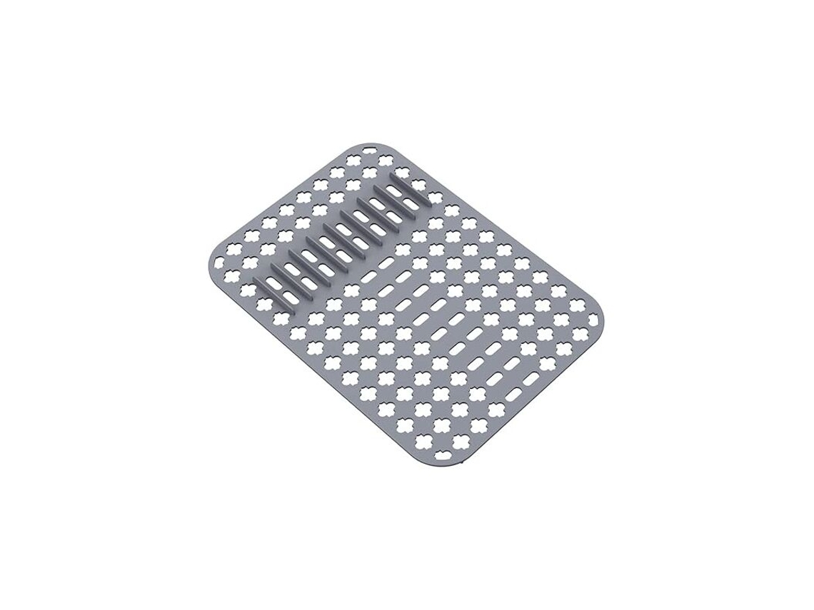 Tapete AQUAFORGE, PVC com furos, 40x29cm, cinza