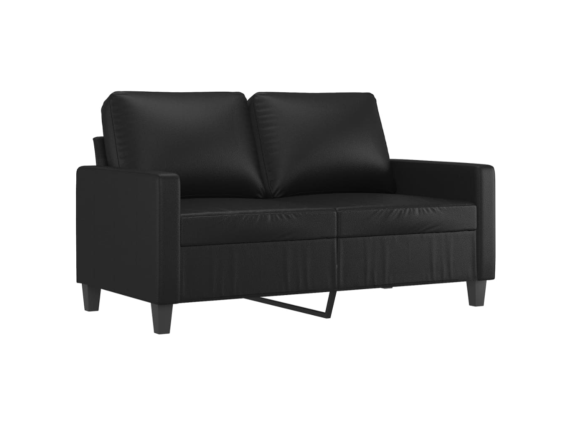 2-seater Sofa, 2-seater Sofas Vidaxl Preto Couro Artificial (n/a)