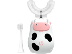 Escova de Dentes Elétrica Infantil, Automática em Formato U, Carregamento Magnético, À Prova D'á Gua Ipx7, Duas Escovas Dente. GOKOCO