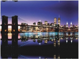 Colcha de Flanela com Estampa da Ponte do Brooklyn À Noite Macia e Aconchegante 203 X 152 Cm, Macio, Quente,
