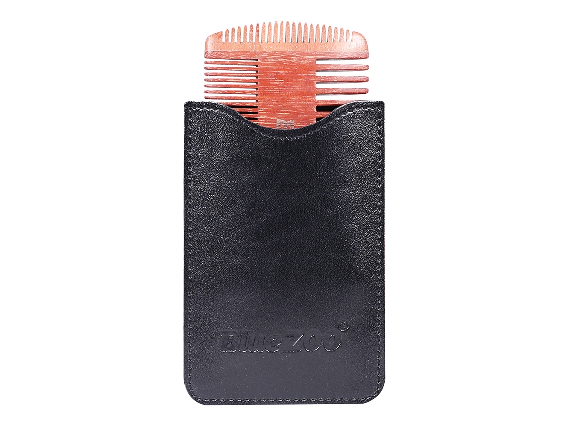 2026 pincel de Barbear para Barba e Bigode, Ferramenta de Limpeza Facial com Estojo de Couro Pu Preto