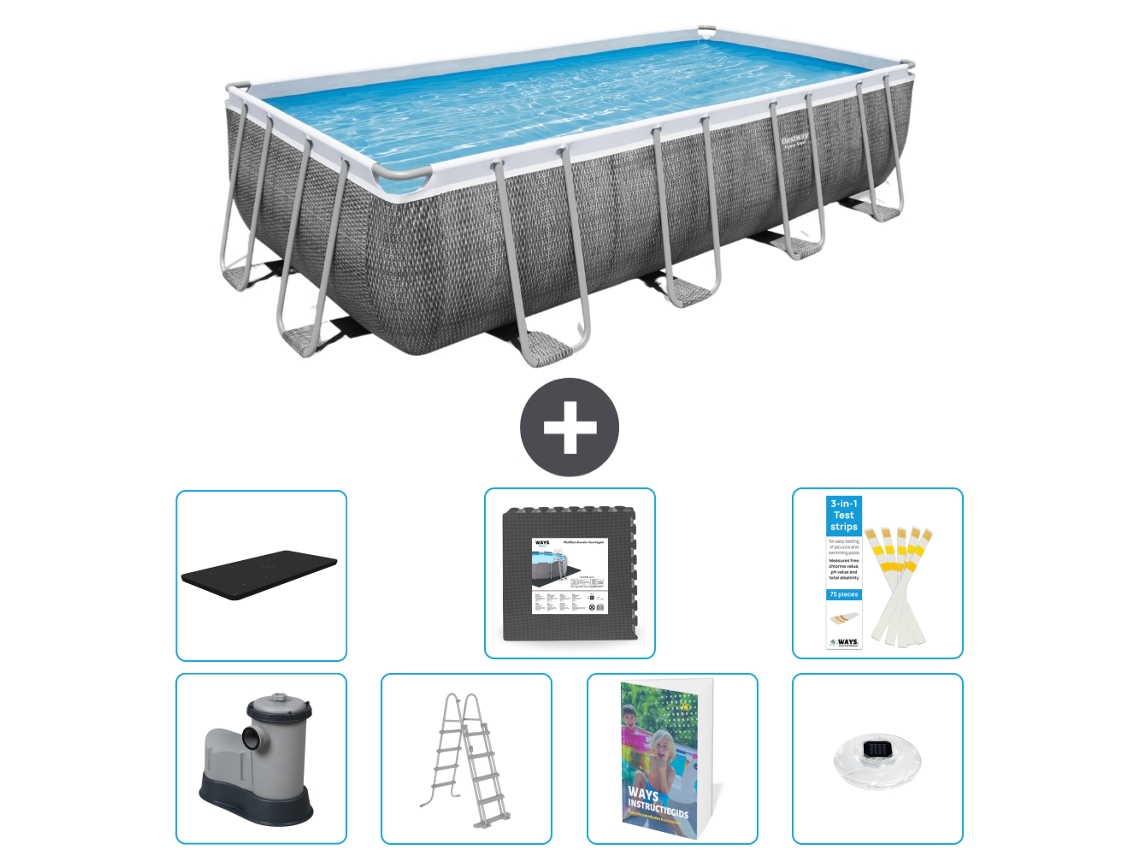 Bestway Piscina Bestway Power Steel Retangular - 549x274x122 Cm - 8-peças S608