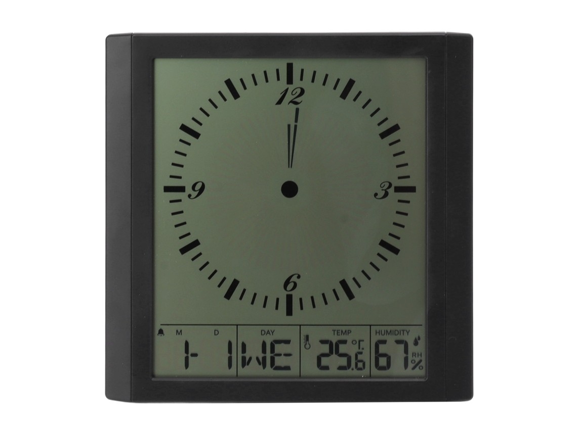 Digital Wall Clock, Thermometer And Hygrometer.