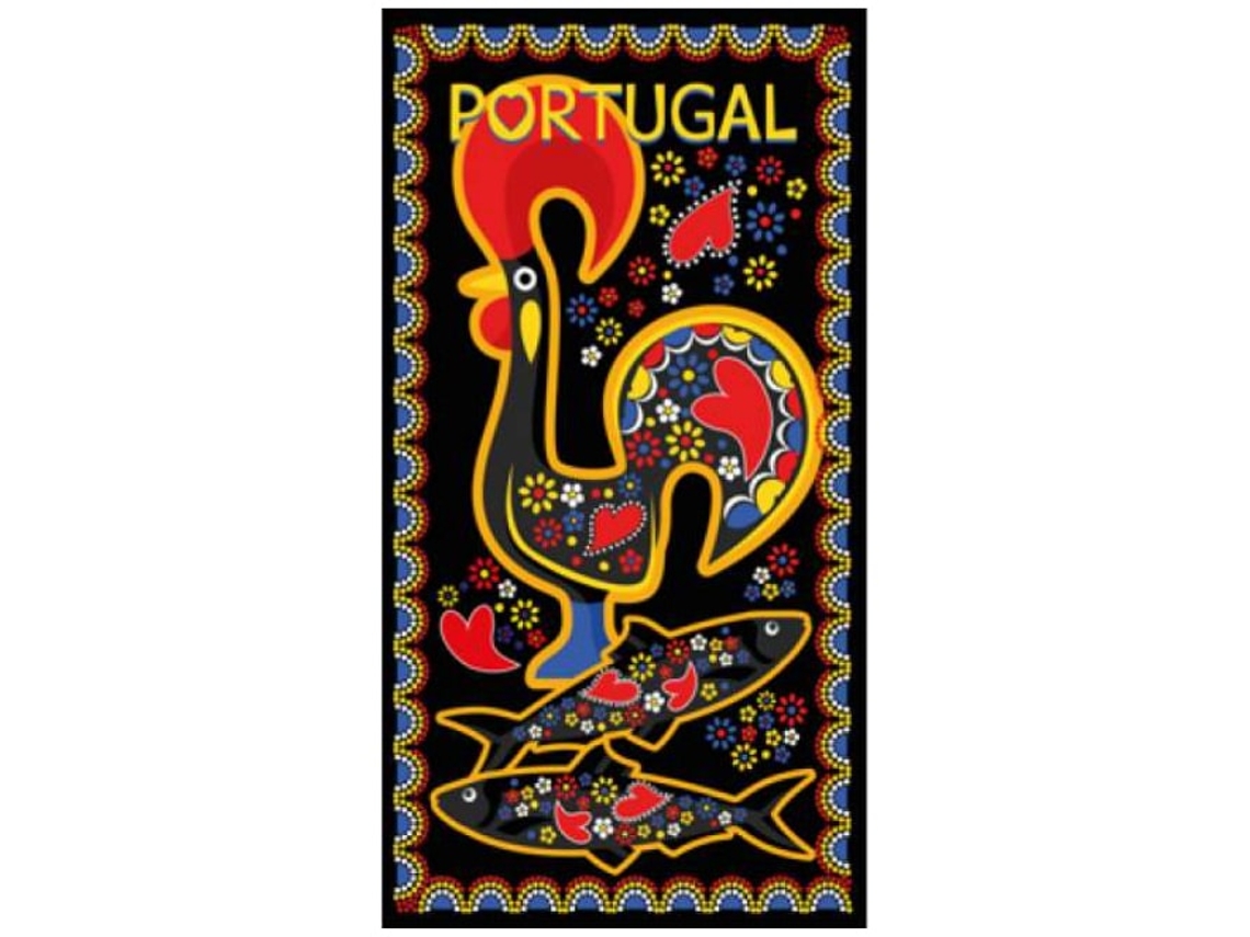 Toalha De Praia Microfibra Galo De Barcelos