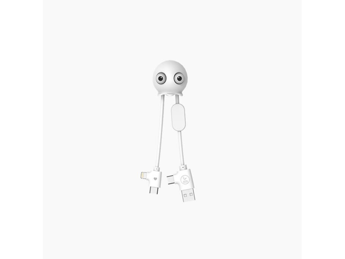 Cabo Multi Conectores Usb-c Lightning Jelly Xoopar Multicor