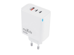 Carregador De Rede Gan De 65 W Pd Com 2 Portas Usb-c De 65 W E 1 Porta Usb-a De 36 W Ultrarrápido