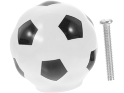 Puxador De Cerâmica Em Formato Bola Futebol Para Armário Ou Porta Móveis