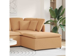 Vidaxl Módulo De Sofá Modular Com Apoio Para Os Pés Bege 100x100x48 Cm