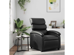 Vidaxl Poltrona Reclinável Couro Artificial Preto