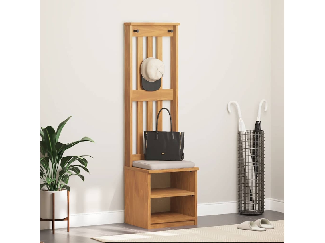 Vidaxl Árvore De Hall Sandnes 45x40x159,5 Cm Madeira Maciça De Pinho