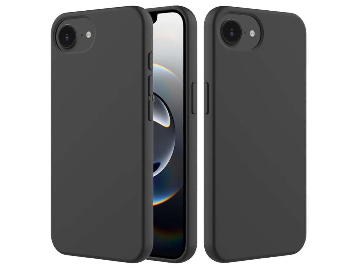 Capa De Silicone Para Iphone 17e / 16e - Cor Sólida - Preta