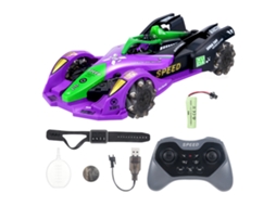 Mali carro de Controle Remoto com Gestos, Spray, Luzes e Música, 12 Canais, Brinquedo para Crianças Meninos Meninas Roxo