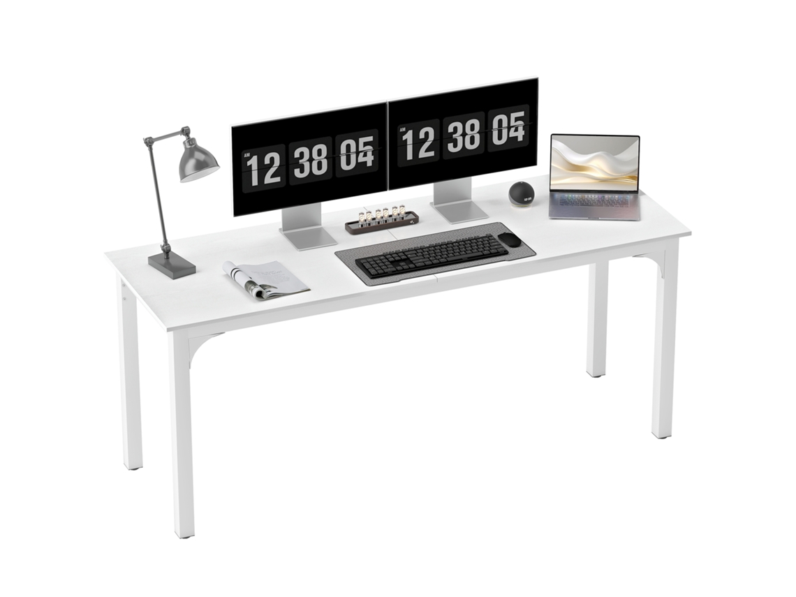 Secretária Informática 180cm, Tampo Grande Para 2 Pessoas, Trabalho/estudo, Branca.