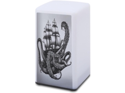 Luminária De Mesa Preta E Branca A Bateria Design Polvo Barco Leitura Para Escritório, Quarto, Proteção Ocular E