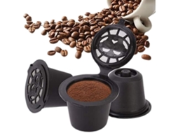 Pack 6 Cápsulas Reutilizáveis para Nespresso Essenza Mini C30 Preto