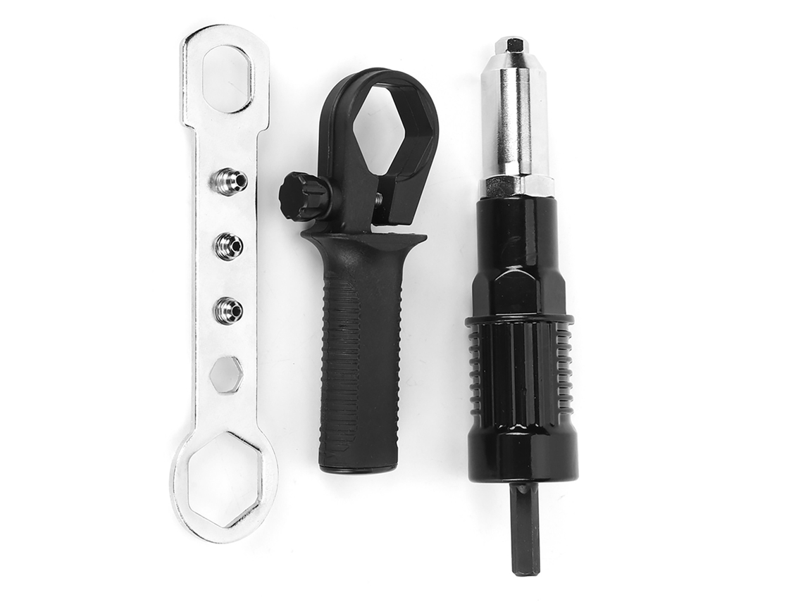 Conjunto de adaptadores de aço liga de alta dureza e durabilidade para pistola de rebite, para ferramentas elétricas.