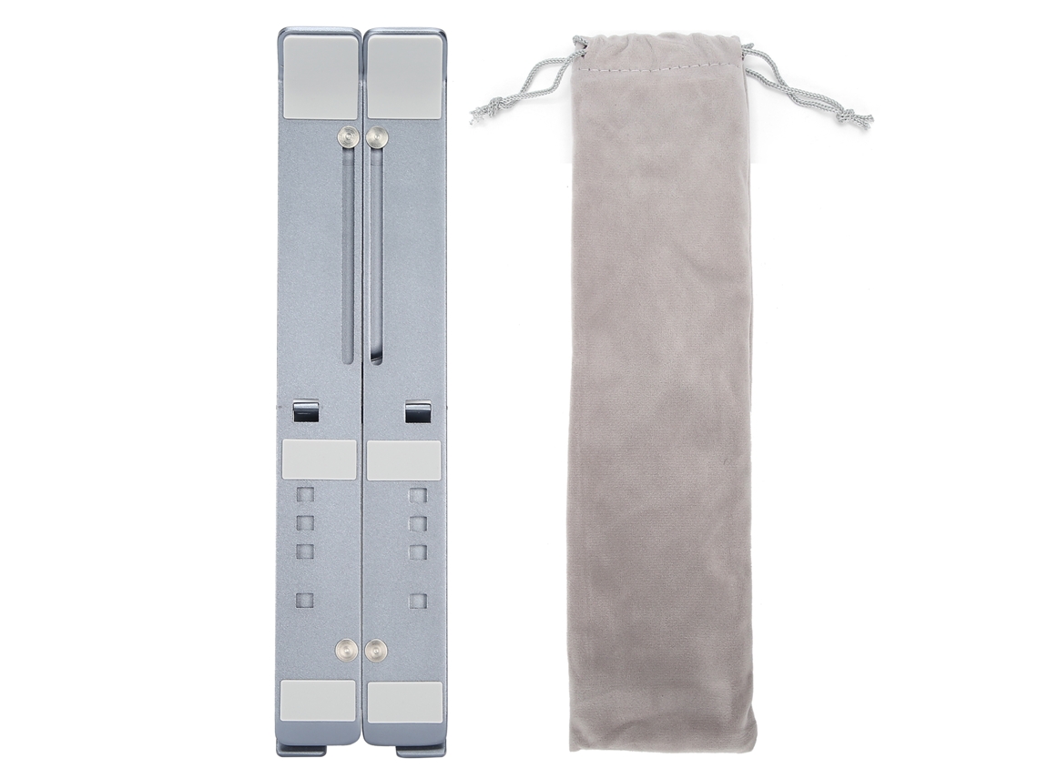 Suporte Dobrável para Laptop e Tablet, 4 Níveis, 10-17 polegadas, Cinza