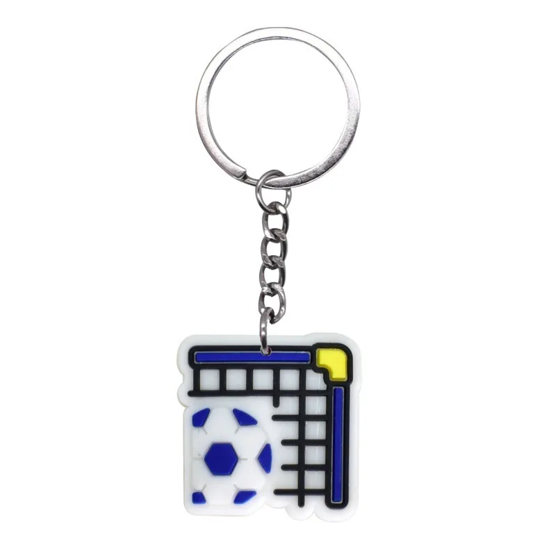 (pacote Com 2) Chaveiros Com Tema De Futebol, Em Borracha Macia De Pvc, Pingentes Decorativos