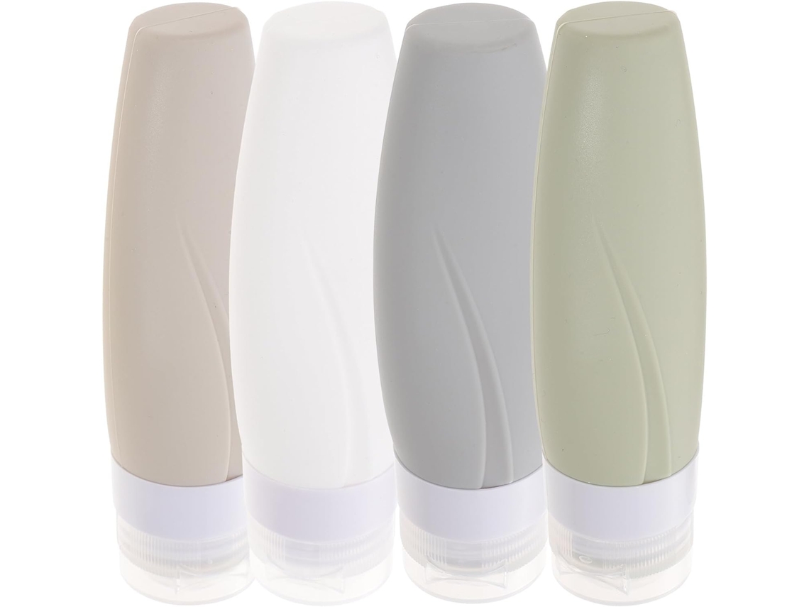 Conjunto De 4 Garrafas De Viagem De Silicone Macias