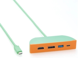 Hub Usb-c Multiportas Com Hdmi, Displayport, Usb-a, Usb-c, Modelo