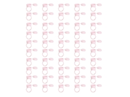 50pcs Anéis Descartáveis Para Cola De Cílios Ajustáveis Apoio De Cola Para Extensão De Cílios