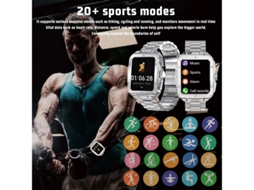 Smartwatch 1.85 com tela sensível ao toque, monitoramento de frequência cardíaca e SpO2, sono, 20 modos esportivos, fitness, assistente de voz, Bestvite